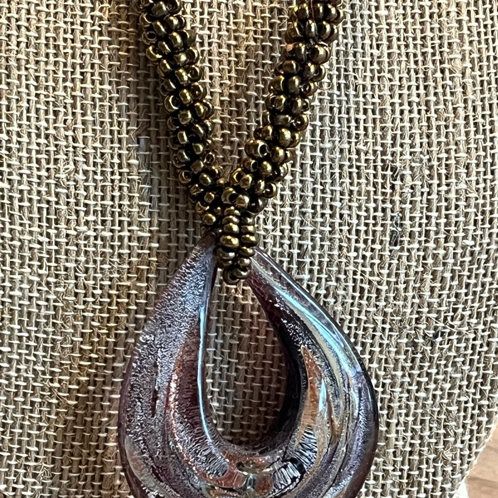 Vintage Art Glass Necklace - Picture 2 of 3
